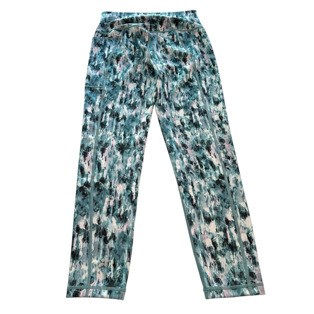 Sweaty Betty 7/8 Leggings Super Sculpt Blue Green Butterfly Women’s Size Small